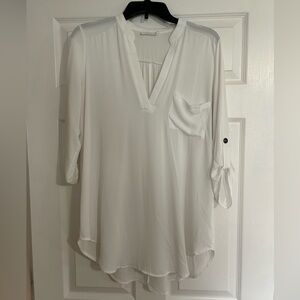 Lush White V-Neck Tunic